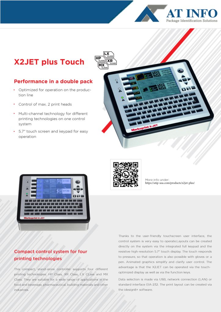 X2JET PLUS Touch brochure