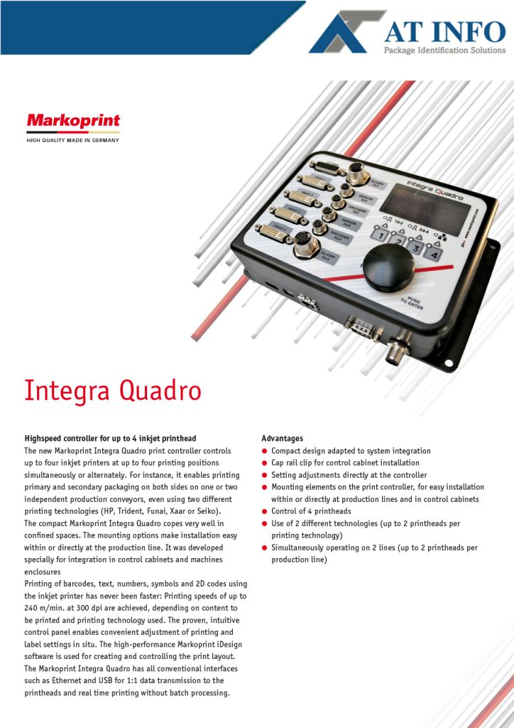 Integra Quadro brochure