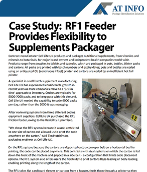RF1 Feeder Provides Flexibility to Supplements Packager