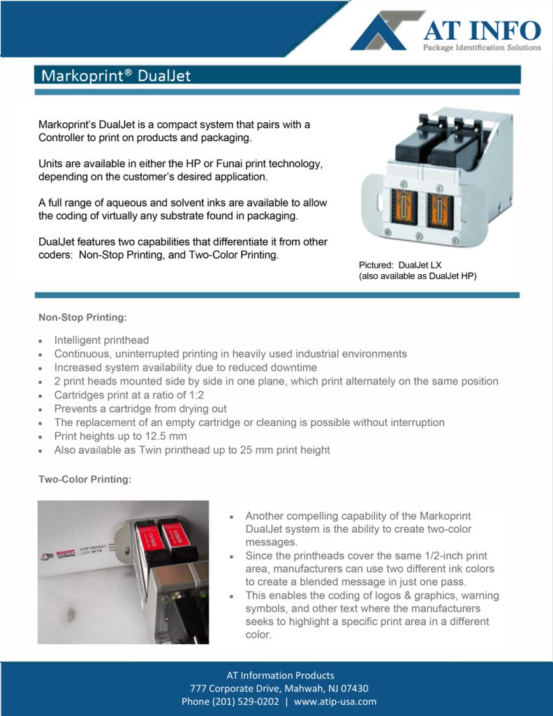 Markoprint DualJet brochure