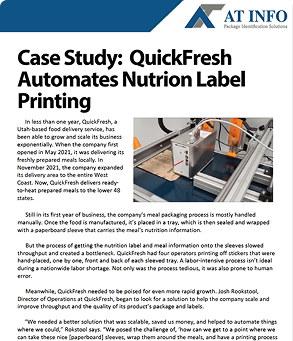 QuickFresh Automates Nutrition Label Printing