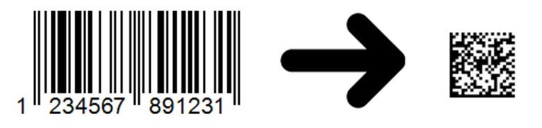 Matrix codes to replace linear barcodes