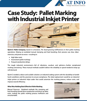 Pallet Marking with Industrial Inkjet Printer