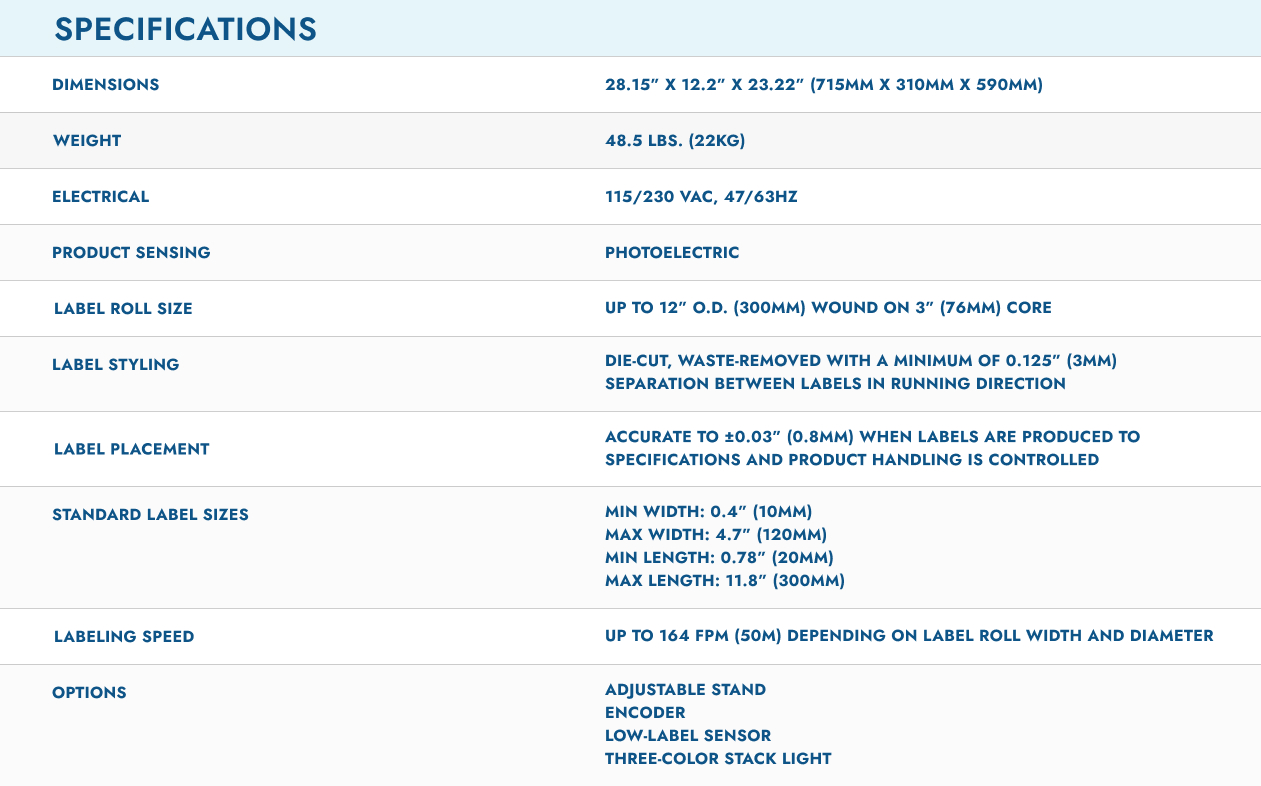 Alpha Compact Specs